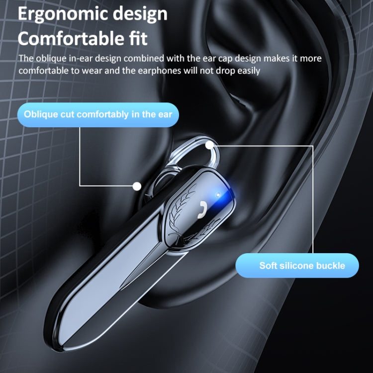 M81 CVC Noise Reduction Unilateral Business Ear-mounted Bluetooth Earphone, Support Siri & One for Two(White) - Bluetooth Earphone by PMC TechLife | Online Shopping South Africa | PMC TechLife