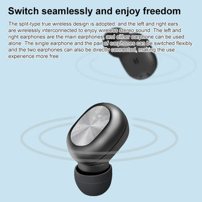 ETE-15 Waterproof Bluetooth 5.0 Binaural Touch Control TWS Wireless Earphones (Black) - TWS Earphone by PMC Jewellery | Online Shopping South Africa | PMC Jewellery