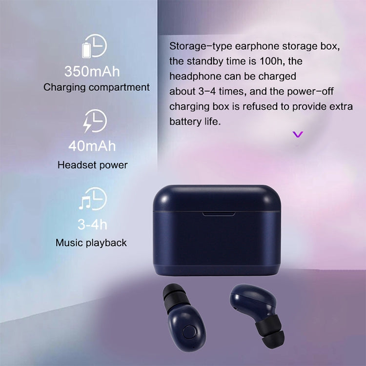 DT-4 IPX Waterproof Bluetooth 5.0 Wireless Bluetooth Earphone with 350mAh Magnetic Charging Box, Support for Calling(Rose Gold) - Bluetooth Earphone by PMC TechLife | Online Shopping South Africa | PMC TechLife
