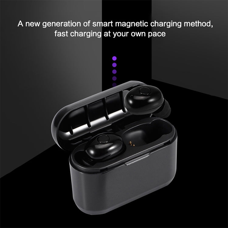 DT-4 IPX Waterproof Bluetooth 5.0 Wireless Bluetooth Earphone with 350mAh Magnetic Charging Box, Support for Calling(Silver) - Bluetooth Earphone by PMC TechLife | Online Shopping South Africa | PMC TechLife