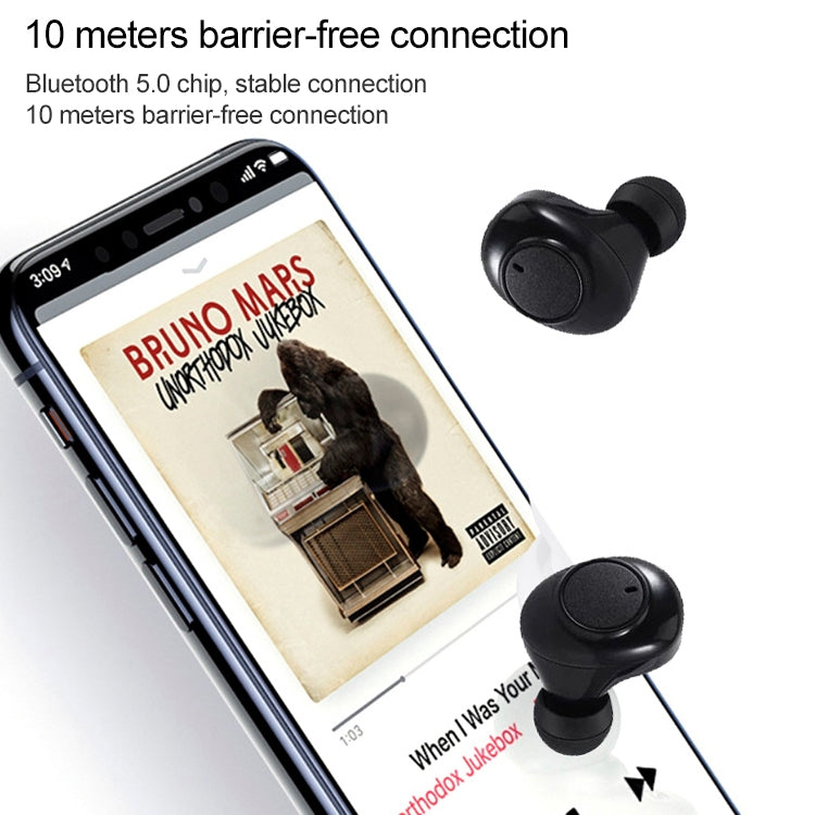 DT-15 Wireless Two Ear Bluetooth Headset Supports Touch & Smart Magnetic Charging & Power On Automatic Pairing (Gold) - Bluetooth Earphone by PMC TechLife | Online Shopping South Africa | PMC TechLife