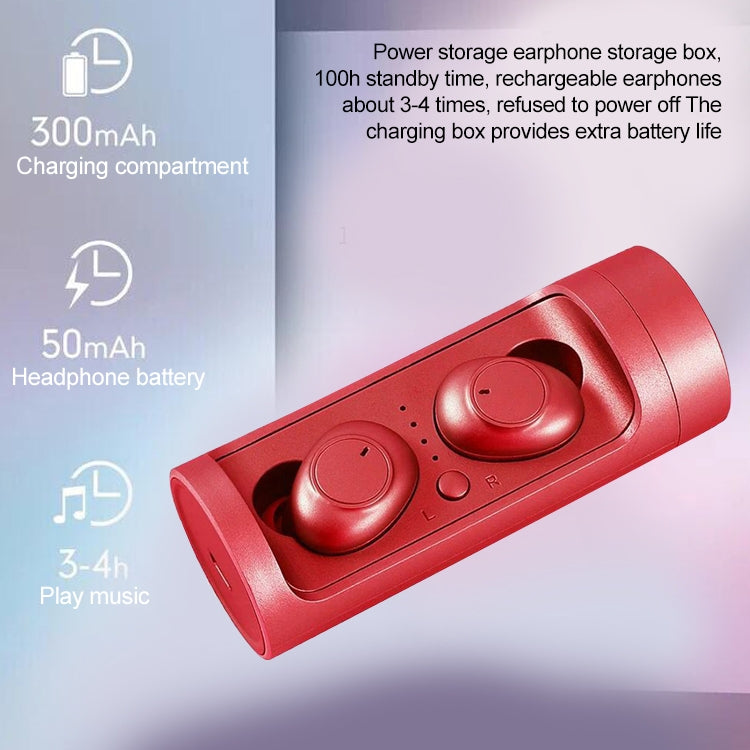 DT-15 Wireless Two Ear Bluetooth Headset Supports Touch & Smart Magnetic Charging & Power On Automatic Pairing (Gold) - Bluetooth Earphone by PMC TechLife | Online Shopping South Africa | PMC TechLife
