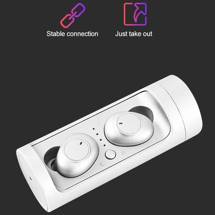 DT-15 Wireless Two Ear Bluetooth Headset Supports Touch & Smart Magnetic Charging & Power On Automatic Pairing (White) - Bluetooth Earphone by PMC TechLife | Online Shopping South Africa | PMC TechLife