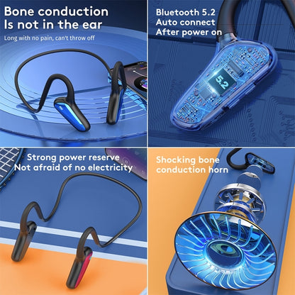 M-D8 IPX5 Waterproof Bone Passage Bluetooth Hanging Ear Wireless Earphone (Black) - Bluetooth Earphone by PMC Jewellery | Online Shopping South Africa | PMC Jewellery