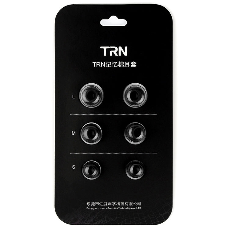 TRN Earphone Silicone Memory Foam Earplug(Black) - Anti-dust & Ear Caps by TRN | Online Shopping South Africa | PMC Jewellery | Buy Now Pay Later Mobicred