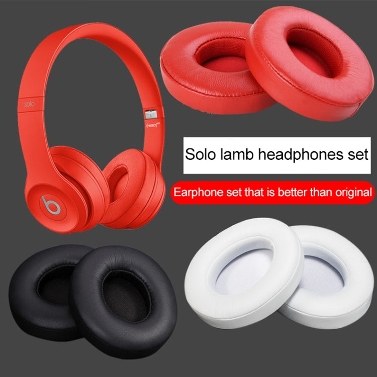 1 Pair Leather Headphone Protective Case for Beats Solo2.0 / Solo3.0, Wireless Version (Grey) - Earmuff & Pad by PMC Jewellery | Online Shopping South Africa | PMC Jewellery