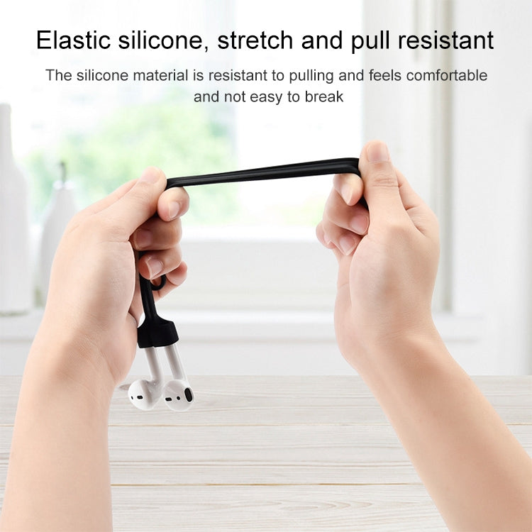 Wireless Bluetooth Headset Anti-lost Rope Magnetic Silicone Lanyard for Apple AirPods 1 / 2(White) - Anti-lost & Holder by PMC TechLife | Online Shopping South Africa | PMC TechLife