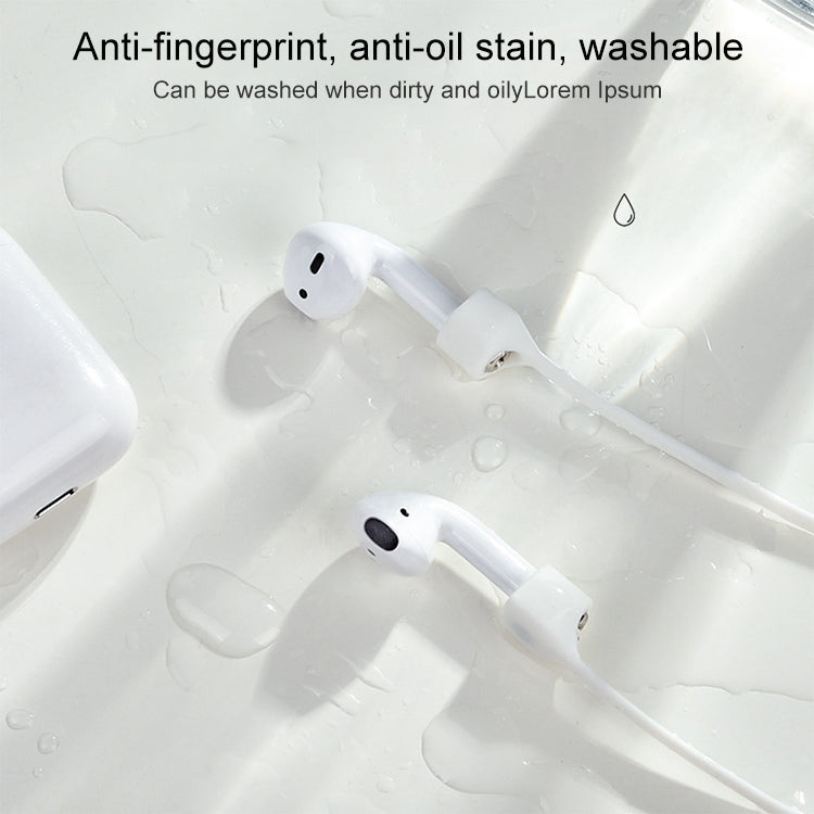 Wireless Bluetooth Headset Anti-lost Rope Magnetic Silicone Lanyard for Apple AirPods 1 / 2(White) - Anti-lost & Holder by PMC TechLife | Online Shopping South Africa | PMC TechLife