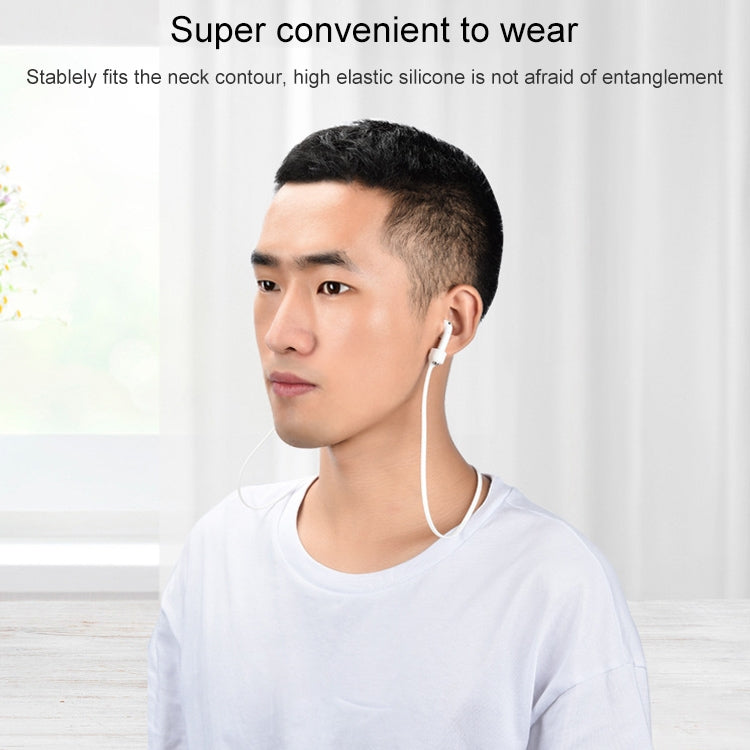 Wireless Bluetooth Headset Anti-lost Rope Magnetic Silicone Lanyard for Apple AirPods 1 / 2(White) - Anti-lost & Holder by PMC TechLife | Online Shopping South Africa | PMC TechLife