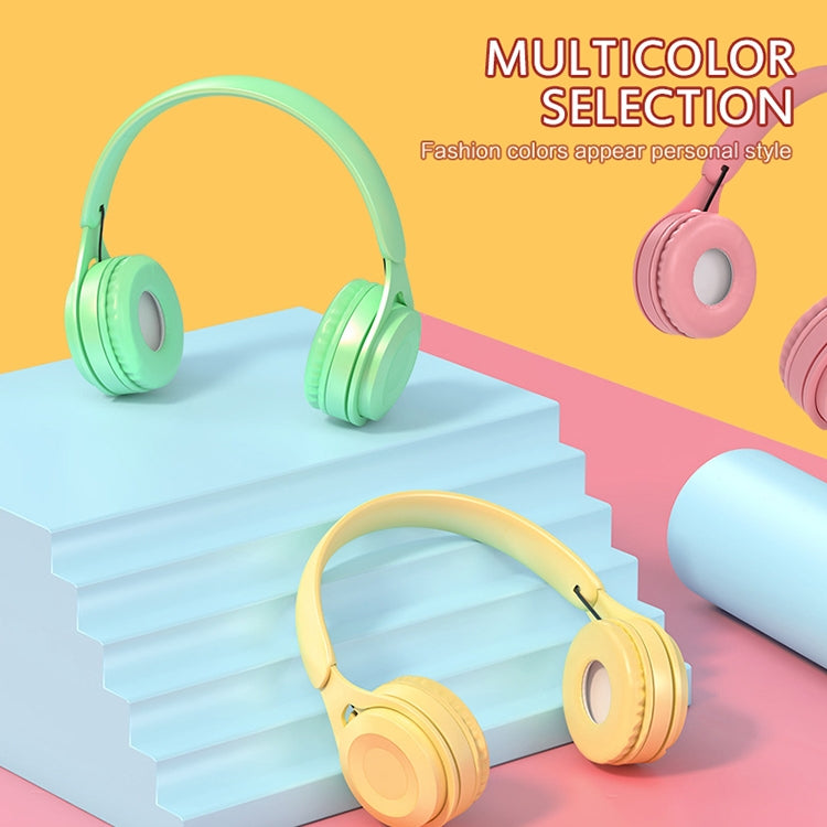 Y08 Hifi Sound Quality Macaron Bluetooth Headset, Supports Calling & TF Card & 3.5mm AUX (Yellow) - Headset & Headphone by PMC TechLife | Online Shopping South Africa | PMC TechLife