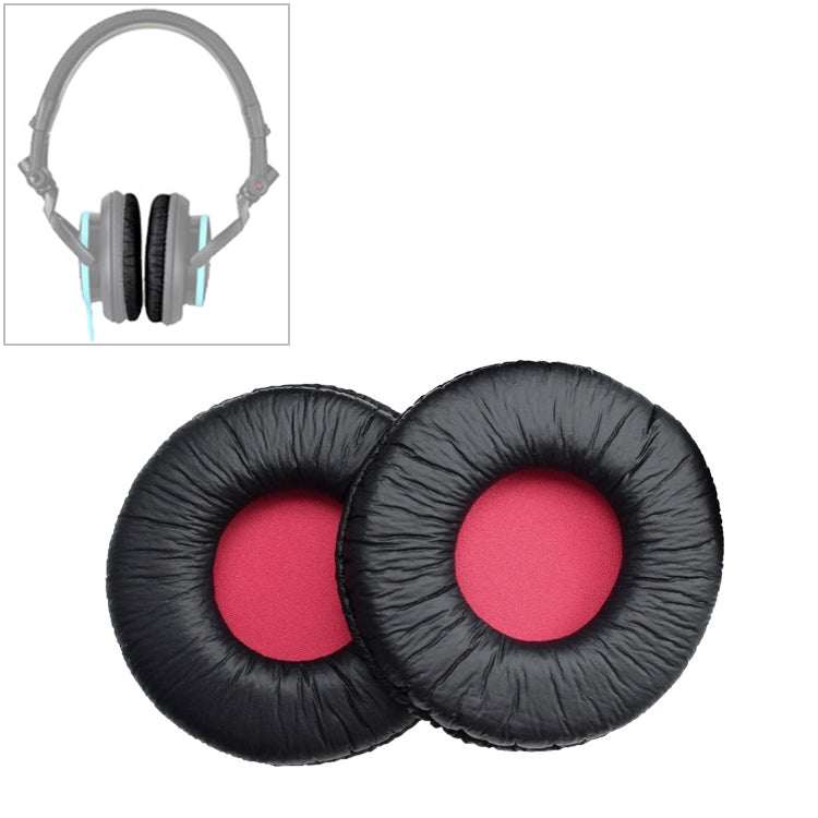 2 PCS For SONY MDR-V55 Earphone Cushion Leather Cover Earmuffs Replacement Earpads (Red) - Earmuff & Pad by PMC TechLife | Online Shopping South Africa | PMC TechLife