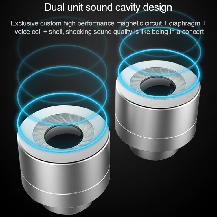 D12 1.2m Wired In Ear 3.5mm Interface Stereo Wire-Controlled HIFI Earphones Dual-motion Loop Running Game Music Headset With Packaging(White) - In Ear Wired Earphone by PMC TechLife | Online Shopping South Africa | PMC TechLife