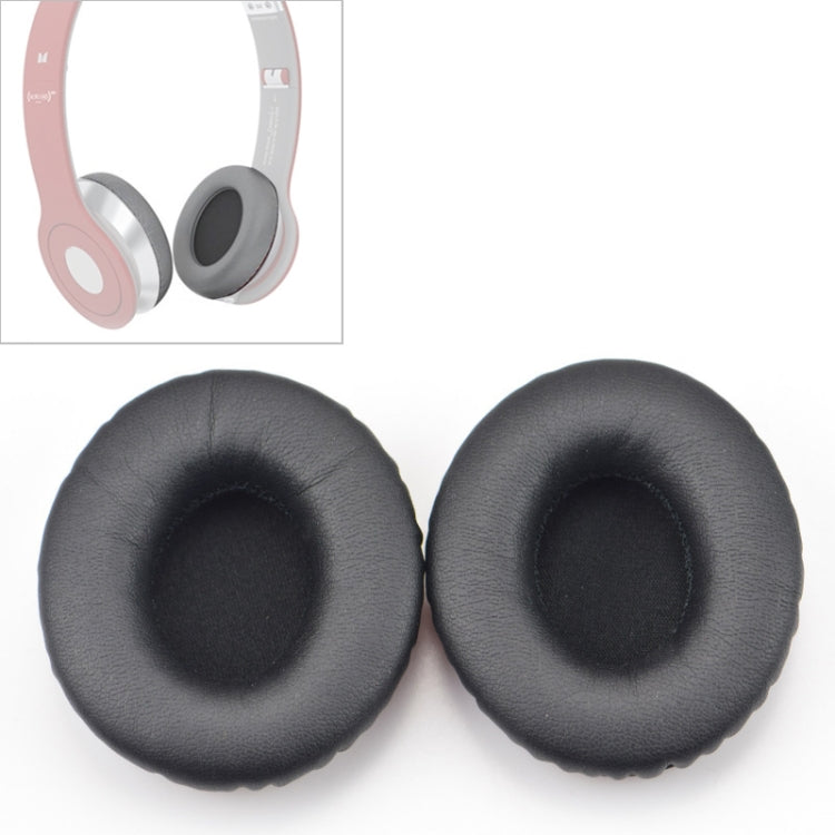 2 PCS For Beats Solo HD / Solo 1.0 Headphone Protective Leather Cover Sponge Earmuffs (Black) - Earmuff & Pad by PMC Jewellery | Online Shopping South Africa | PMC Jewellery