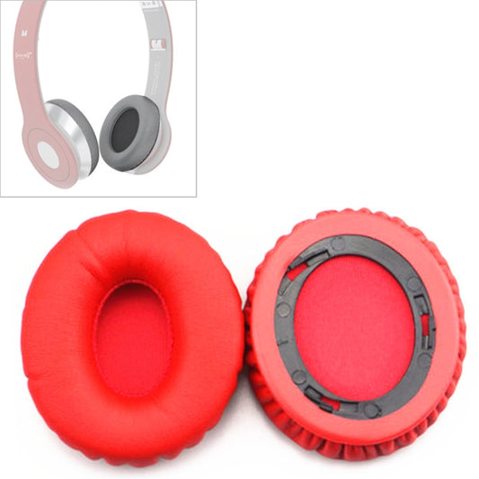 2 PCS For Beats Solo HD / Solo 1.0 Headphone Protective Leather Cover Sponge Earmuffs (Red) - Earmuff & Pad by PMC Jewellery | Online Shopping South Africa | PMC Jewellery