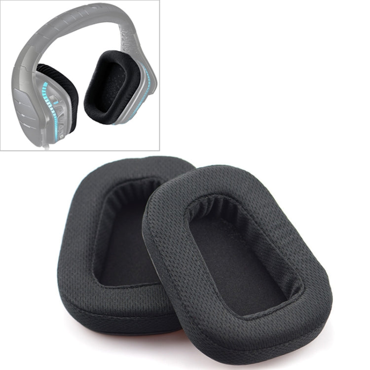 2 PCS For Logitech G633 G933 Earphone Cushion Cover Earmuffs Replacement Earpads with Mesh (Plastin) - Earmuff & Pad by PMC TechLife | Online Shopping South Africa | PMC TechLife