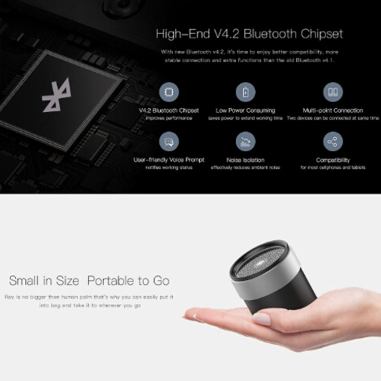 QCY BOX1 Portable Mini Speaker Wireless Music Metal V4.2 Bluetooth Loudspeakers - free shipping - PMC TechLife - Order now!