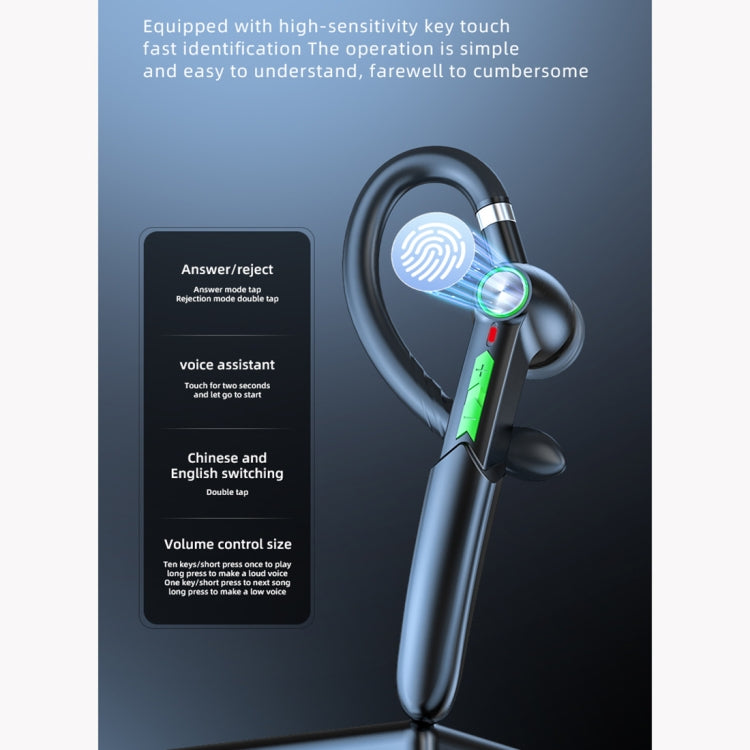 ME-100 TWS Business Rotating Universal True Stereo 5.0 Version Hanging Ear In-Ear Bluetooth Headset(Black+Orange) - Bluetooth Earphone by PMC TechLife | Online Shopping South Africa | PMC TechLife