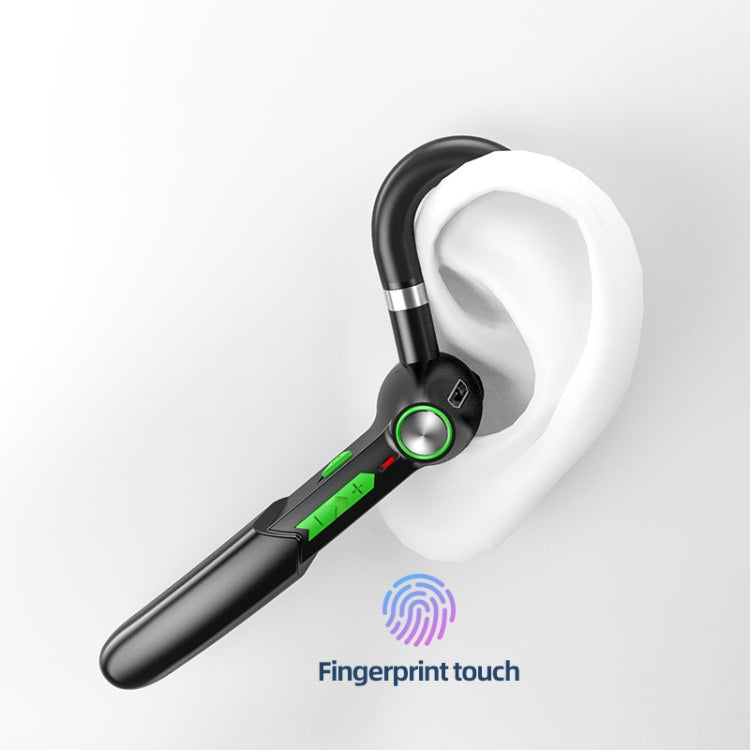 ME-100 TWS Business Rotating Universal True Stereo 5.0 Version Hanging Ear In-Ear Bluetooth Headset(Black+green) - Bluetooth Earphone by PMC TechLife | Online Shopping South Africa | PMC TechLife