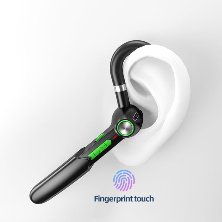ME-100 TWS Business Rotating Universal True Stereo 5.0 Version Hanging Ear In-Ear Bluetooth Headset(Black+green) - Bluetooth Earphone by PMC Jewellery | Online Shopping South Africa | PMC Jewellery