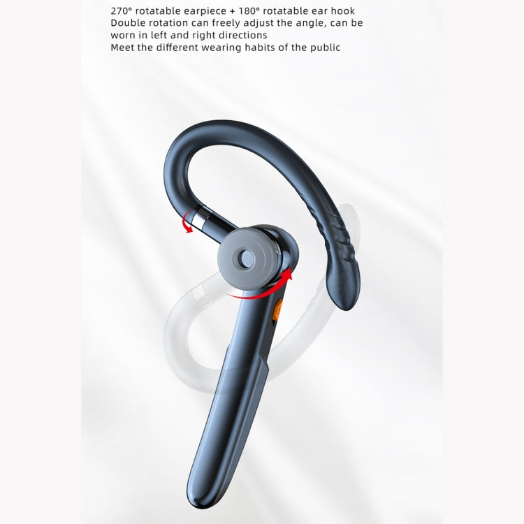 ME-100 TWS Business Rotating Universal True Stereo 5.0 Version Hanging Ear In-Ear Bluetooth Headset(Black+green) - Bluetooth Earphone by PMC TechLife | Online Shopping South Africa | PMC TechLife