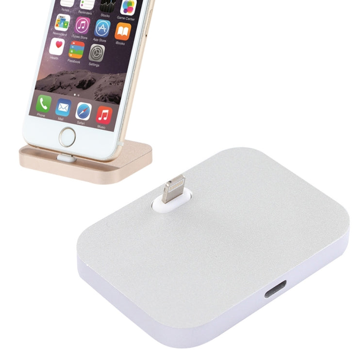 8 Pin Stouch Aluminum Desktop Station Dock Charger for iPhone(Silver) - USB Charger by PMC TechLife | Online Shopping South Africa | PMC TechLife