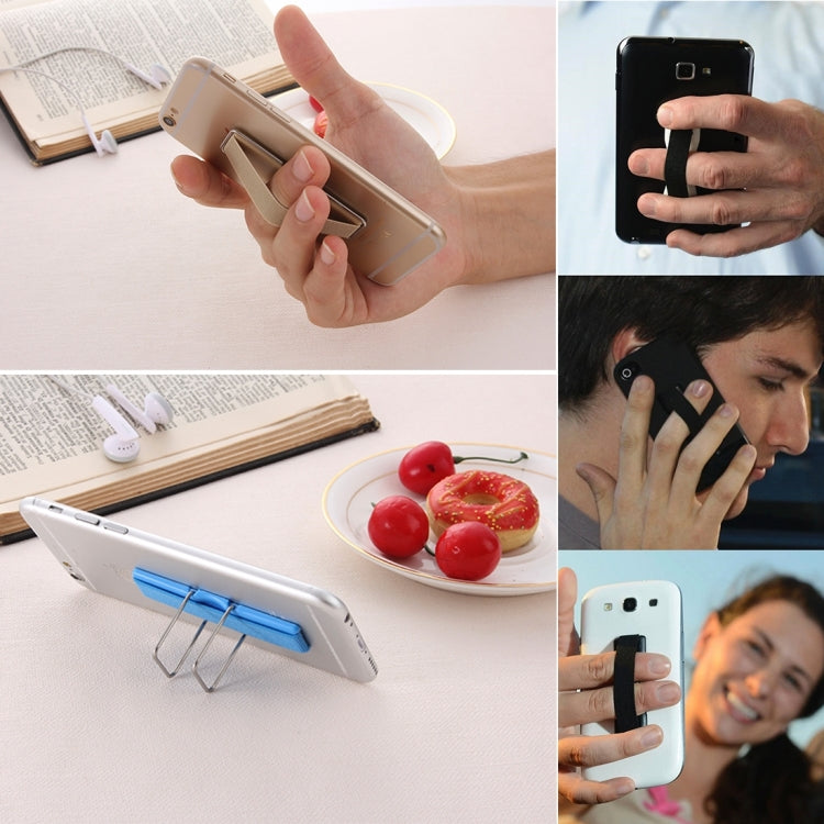 2 in 1 Adjustable Universal Mini Adhesive Holder Stand + Slim Finger Grip, Size: 7.3 x 2.2 x 0.3 cm(Gold) - Ring Holder by PMC TechLife | Online Shopping South Africa | PMC TechLife
