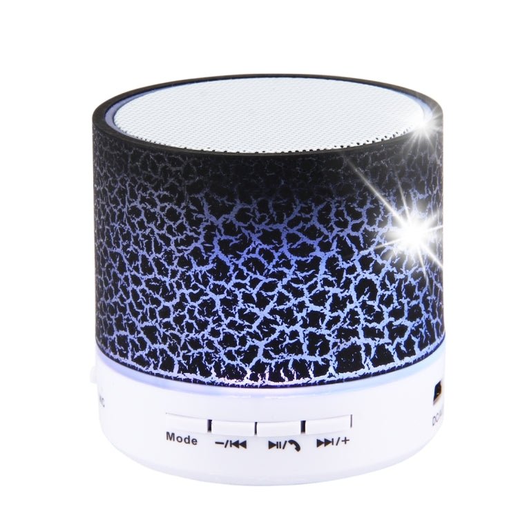 A9 Mini Portable Glare Crack Bluetooth Stereo Speaker with LED Light, Built-in MIC, Support Hands-free Calls & TF Card(Black) - Mini Speaker by PMC TechLife | Online Shopping South Africa | PMC TechLife
