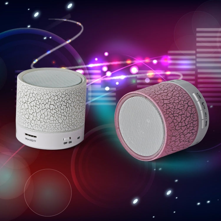 A9 Mini Portable Glare Crack Bluetooth Stereo Speaker with LED Light, Built-in MIC, Support Hands-free Calls & TF Card(Black) - Mini Speaker by PMC TechLife | Online Shopping South Africa | PMC TechLife
