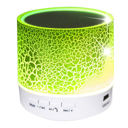 A9 Mini Portable Glare Crack Bluetooth Stereo Speaker with LED Light, Built-in MIC, Support Hands-free Calls & TF Card(Green) - Mini Speaker by PMC Jewellery | Online Shopping South Africa | PMC Jewellery