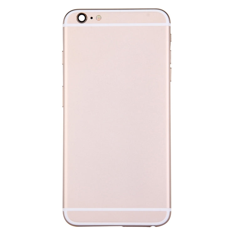 Full Housing Back Cover with Power Button & Volume Button Flex Cable for iPhone 6 Plus(Gold) - iPhone 6/6 Plus Parts by PMC TechLife | Online Shopping South Africa | PMC TechLife