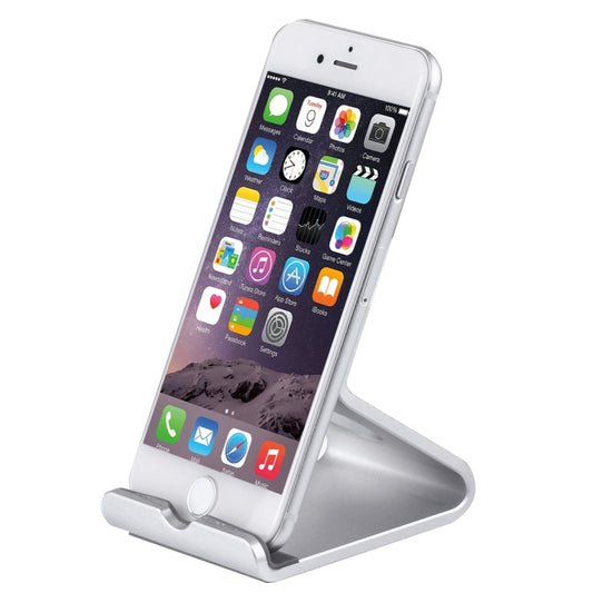 Exquisite Aluminium Alloy Desktop Holder Stand DOCK Cradle For iPhone, Galaxy, Huawei, Xiaomi, LG, HTC and 7 inch Tablet(Silver) - Desktop Holder by PMC Jewellery | Online Shopping South Africa | PMC Jewellery