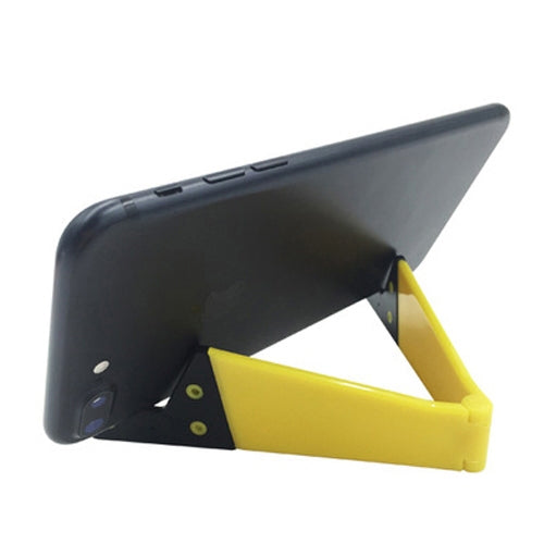 V Shape Universal Mobile Phone Tablet Bracket Holder(Yellow) - Desktop Holder by PMC TechLife | Online Shopping South Africa | PMC TechLife