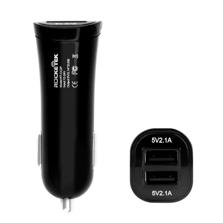 ROCKETEK CC2P DC 5V 4.2A Dual USB Smart Car Charger - Car Charger by ROCKETEK | Online Shopping South Africa | PMC TechLife | Buy Now Pay Later Mobicred