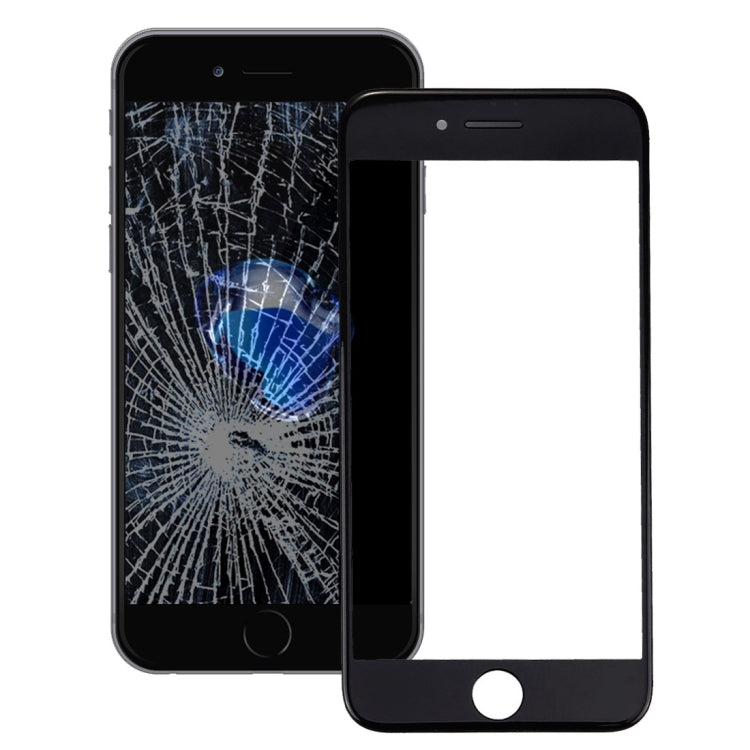 Front Screen Outer Glass Lens with Front LCD Screen Bezel Frame for iPhone 7 (Black) - free shipping - PMC TechLife - Order now!