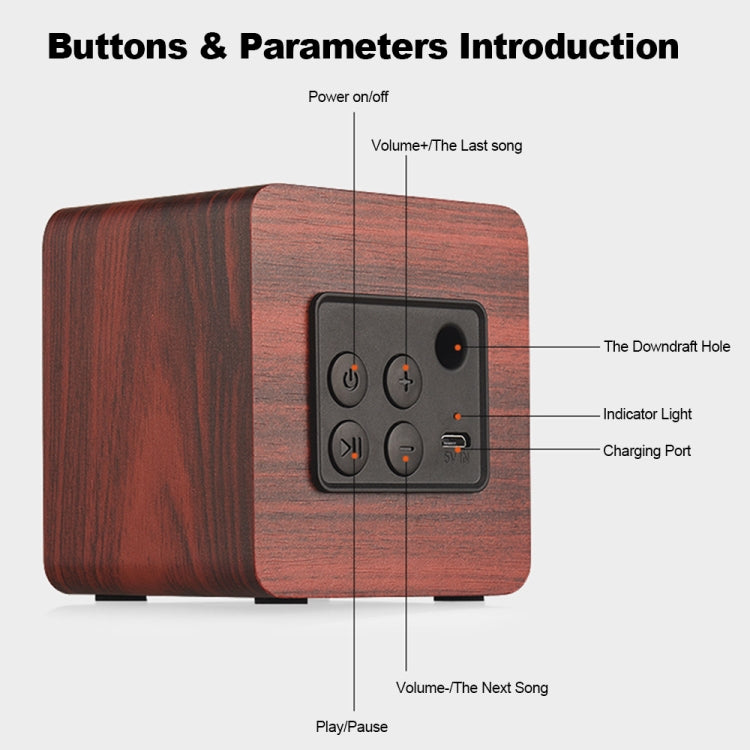 Q1 Wooden Mini Portable Mega Bass Wireless Bluetooth Speaker(Yellow) - Mini Speaker by PMC TechLife | Online Shopping South Africa | PMC TechLife