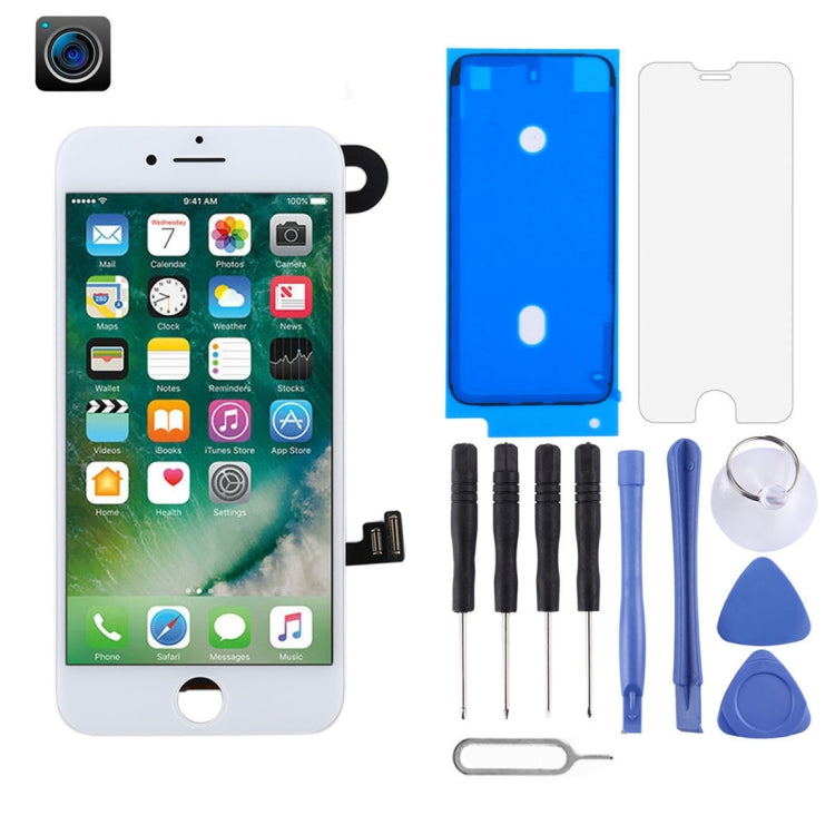 TFT LCD Screen for iPhone 7 with Digitizer Full Assembly include Front Camera (White) - free shipping - PMC TechLife - Order now!