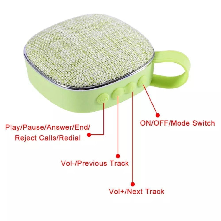 X25new Cloth Texture Square Portable Mini Bluetooth Speaker, Support Hands-free Call & TF Card & AUX(Blue) - Mini Speaker by PMC Jewellery | Online Shopping South Africa | PMC Jewellery