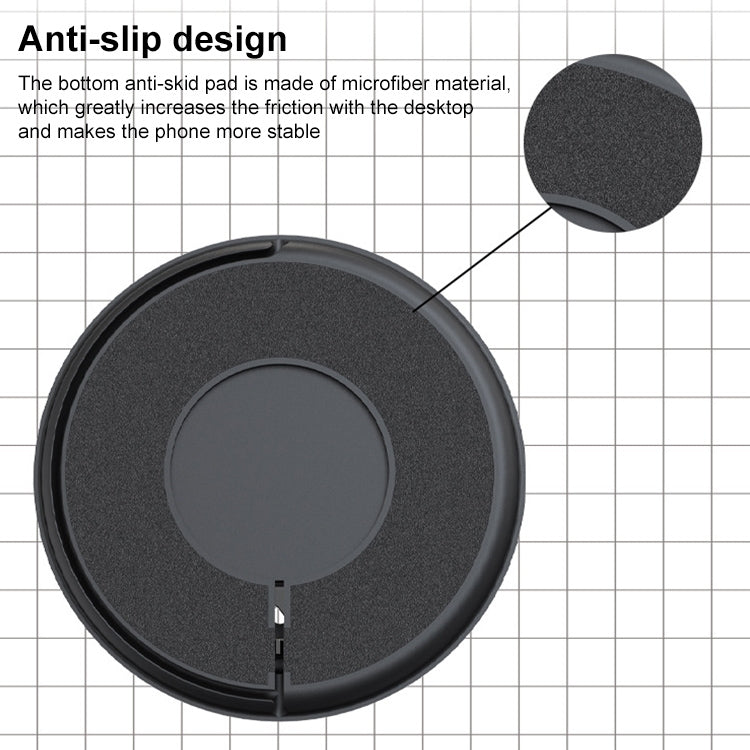 2 in 1 Silicone Desktop Wireless Charger Telescopic Stand For iPhone / Watch Wireless Charger (Gray Blue) - Desktop Holder by PMC TechLife | Online Shopping South Africa | PMC TechLife