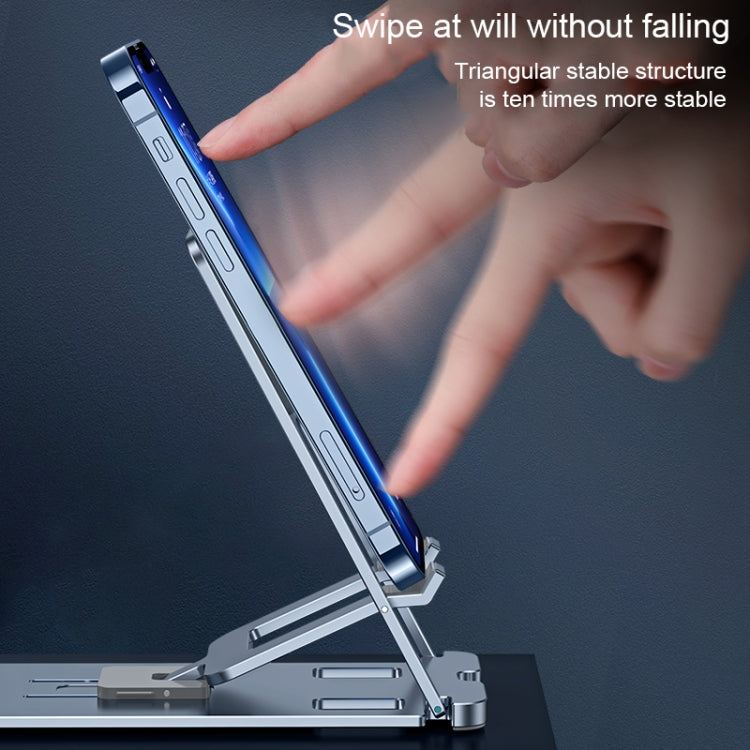 LK022 Portable Foldable Desktop Phone Holder (Grey) - Desktop Holder by PMC TechLife | Online Shopping South Africa | PMC TechLife