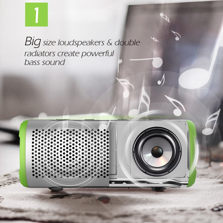 EBS-508 Portable Waterproof Outdoor Subwoofer Wireless Bluetooth Speaker (Green) - Waterproof Speaker by PMC TechLife | Online Shopping South Africa | PMC TechLife