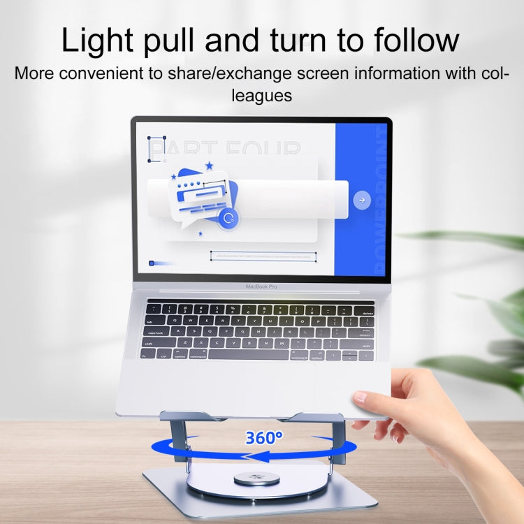 R- JUST HZ13-1 Rotating Foldable Multi-Angle Aluminum Alloy Laptop Fan Bracket (Silver) - free shipping - PMC TechLife - Order now!