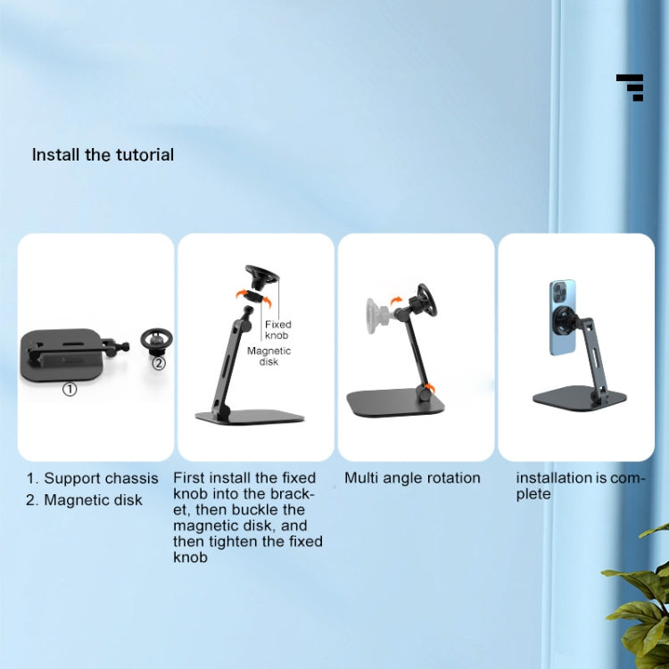 R-JUST HZ28 Magnetic Phone Tablet Aluminum Alloy Desktop Holder - free shipping - PMC TechLife - Order now!