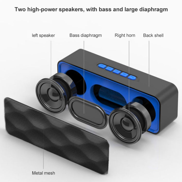 SC211 Pro Outdoor Multi-function Card Wireless Bluetooth Speaker Standard Edition (Blue) - Desktop Speaker by PMC Jewellery | Online Shopping South Africa | PMC Jewellery