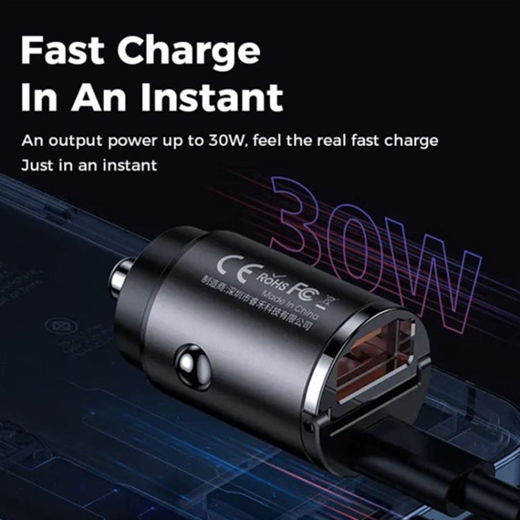 REMAX RCC332 Tanya Pro Series 2 in 1 Car 30W PD Fast Charger (Black) - Car Charger by REMAX | Online Shopping South Africa | PMC Jewellery
