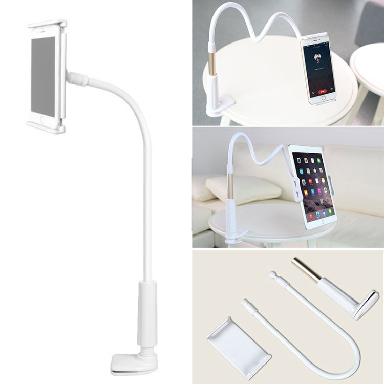 UBN-30 Classic Style Universal 360 Degrees Rotating Detachable Two-stage Lazy Bracket Mobile Phone / Tablet Desktop Bracket with Bilateral Pull Chuck (White) - free shipping - PMC TechLife - Order now!