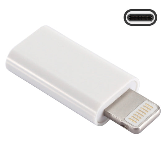 ENKAY Hat-Prince HC-6 Mini ABS USB-C / Type-C 3.1 to 8 Pin Port Connector Adapter(White) - Converter & Adapter by ENKAY | Online Shopping South Africa | PMC Jewellery | Buy Now Pay Later Mobicred