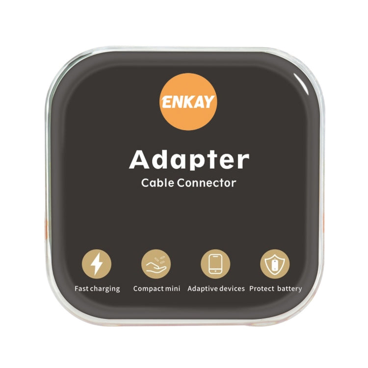 ENKAY Hat-Prince HC-6 Mini ABS USB-C / Type-C 3.1 to 8 Pin Port Connector Adapter(Black) - Converter & Adapter by ENKAY | Online Shopping South Africa | PMC TechLife | Buy Now Pay Later Mobicred