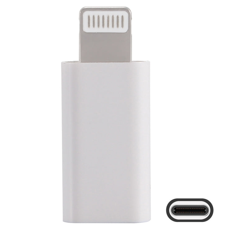 ENKAY Hat-Prince HC-6 Mini ABS USB-C / Type-C 3.1 to 8 Pin Port Connector Adapter(White) - Converter & Adapter by ENKAY | Online Shopping South Africa | PMC TechLife | Buy Now Pay Later Mobicred