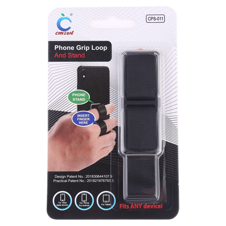 CPS-011 Universal Phone Grip Loop & Stand Holder (Black) - Ring Holder by PMC TechLife | Online Shopping South Africa | PMC TechLife