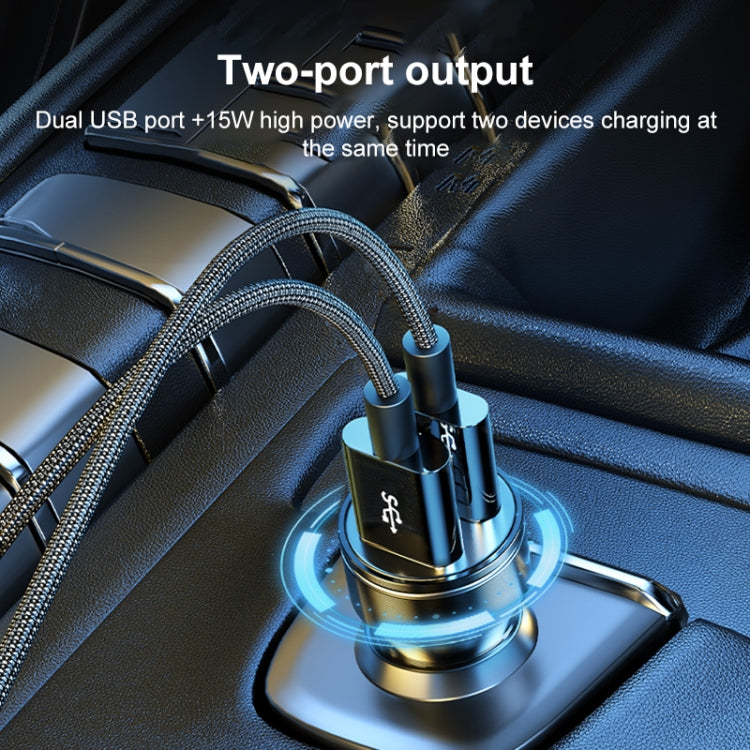 WK WP-C43 Staroad Series 15W Dual USB Car Charger (Black) - Car Charger by WK | Online Shopping South Africa | PMC Jewellery